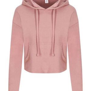 Women's Girlie Cropped Hooded Fleece with Pocket Thumbnail