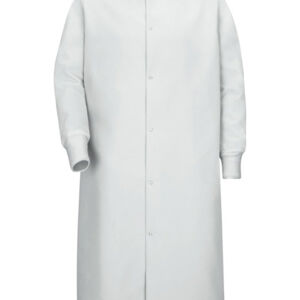 Unisex Gripper-Front Pocketless Butcher Coat With Knit Cuffs Thumbnail