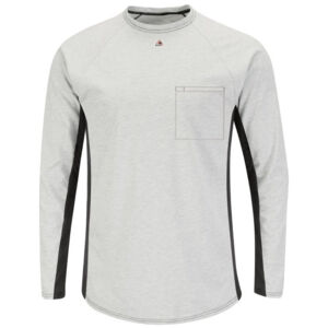 Men's Long Sleeve FR Two-Tone Base Layer with Concealed Chest Pocket - EXCEL FR Thumbnail
