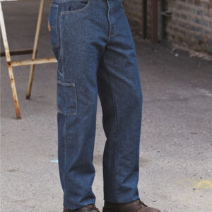Men's Extended Sizes Flame Resistant Pre-Washed Denim Dungaree Thumbnail