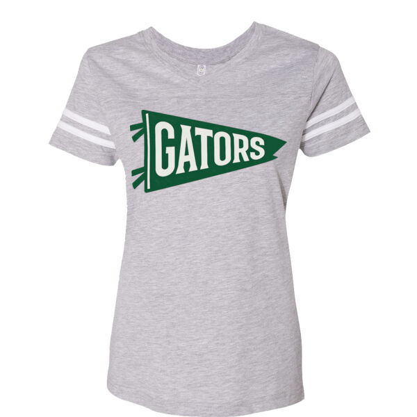 LA flag - Women's Football V-Neck Fine Jersey Tee Thumbnail
